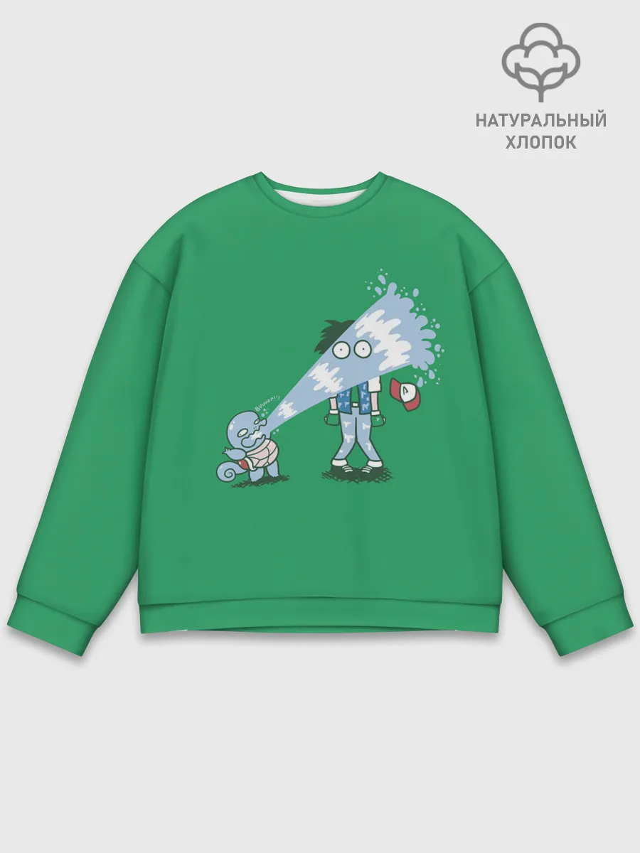 Мужской свитшот базовый / Неугомонный Сквиртл