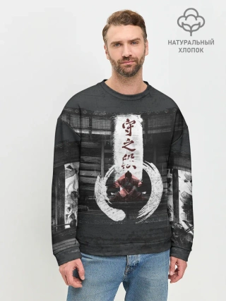 Мужской свитшот базовый / Самурай | Призрак Цусимы
