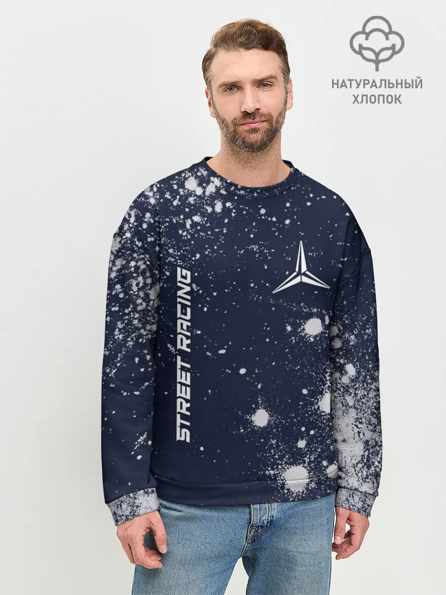 Мужской свитшот базовый / Мерседес - Звезда - Pro Racing