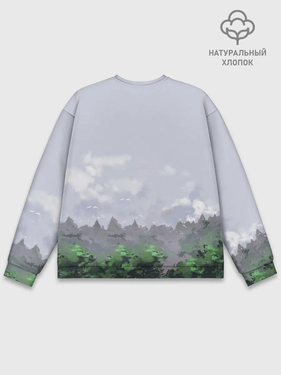 Мужской свитшот базовый / СИРЕНОГОЛОВЫЙ / ЛЕС