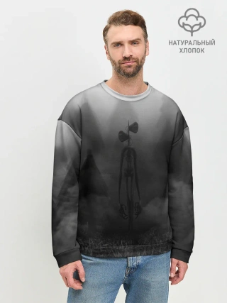 Мужской свитшот базовый / СИРЕНОГОЛОВЫЙ / ТУМАННЫЙ ЛЕС