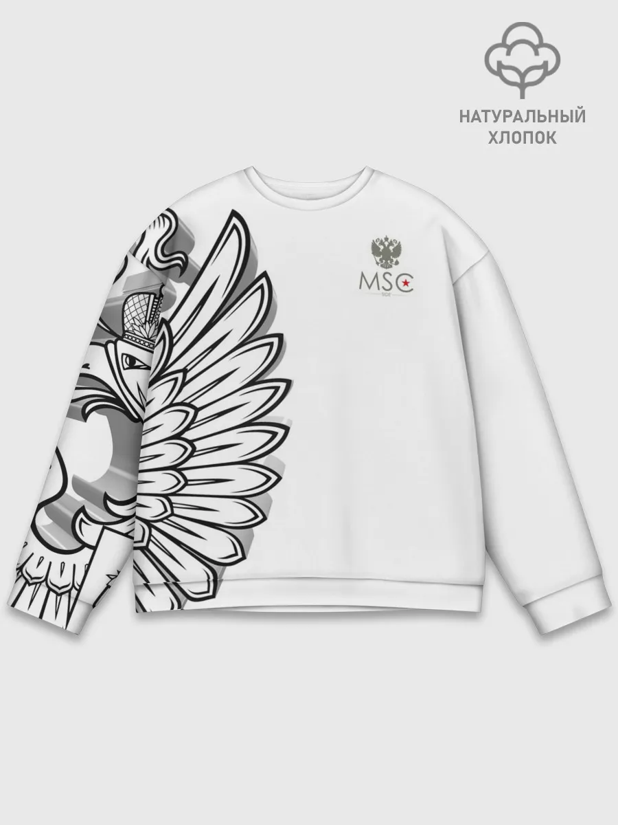 Мужской свитшот базовый / Russia | MSKSide 3D Logo