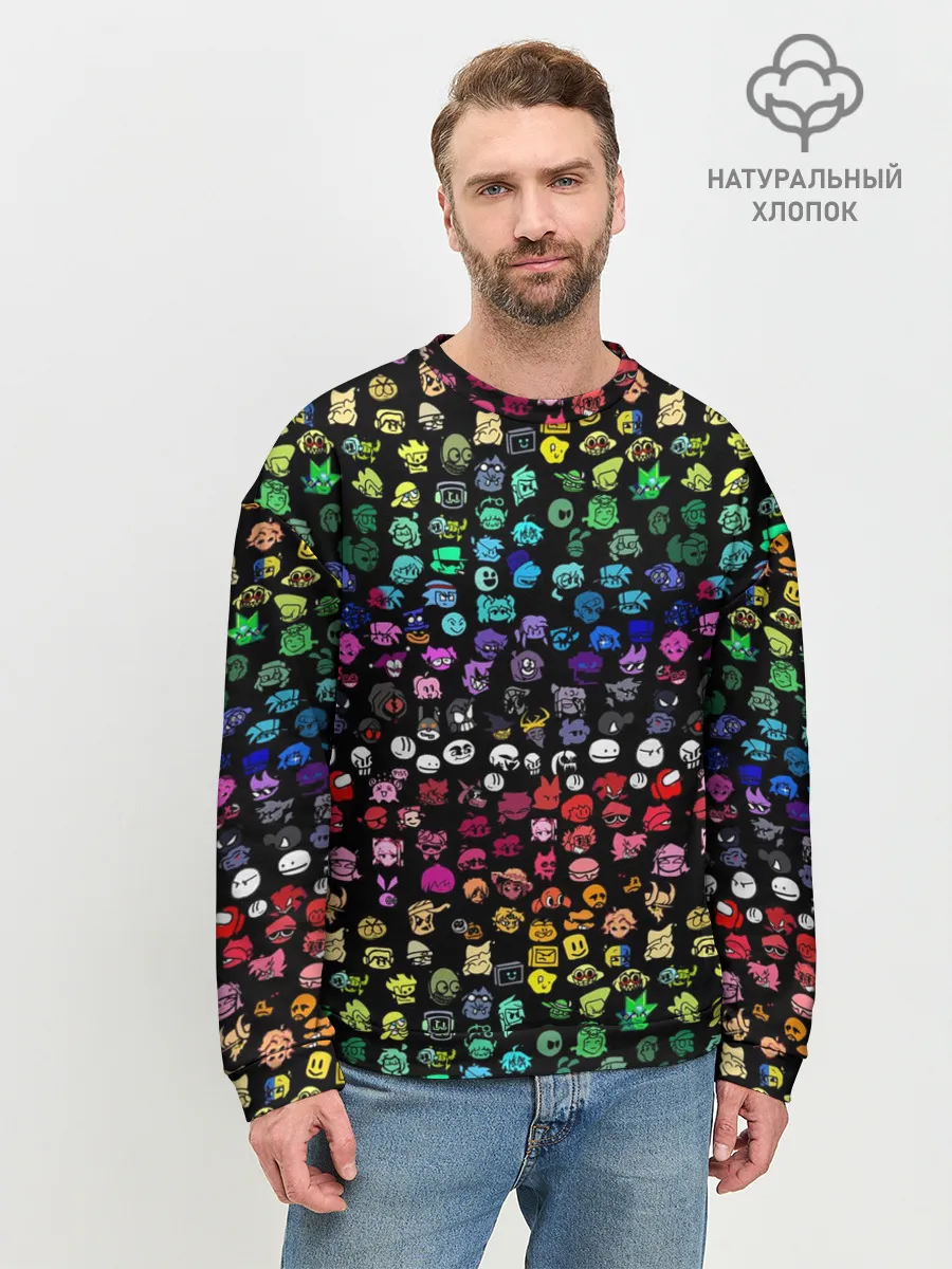 Мужской свитшот базовый / ПЕРСОНАЖИ ИГРЫ FNF