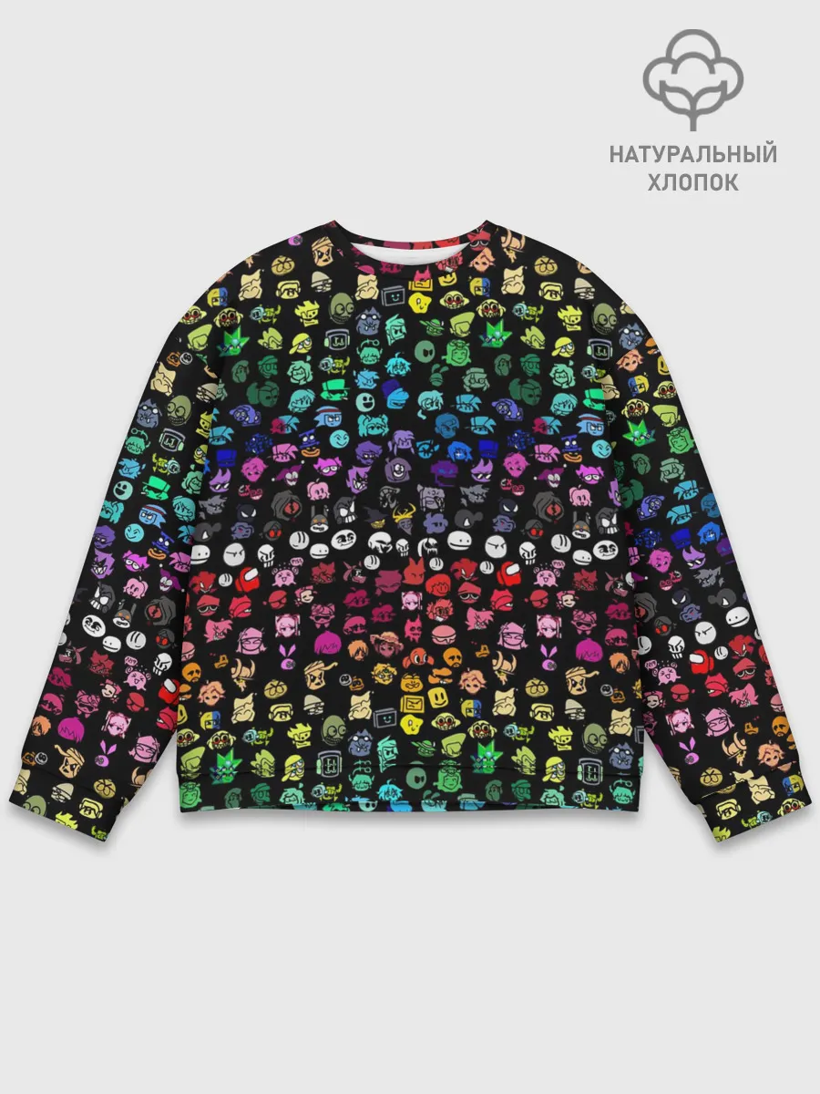 Мужской свитшот базовый / ПЕРСОНАЖИ ИГРЫ FNF