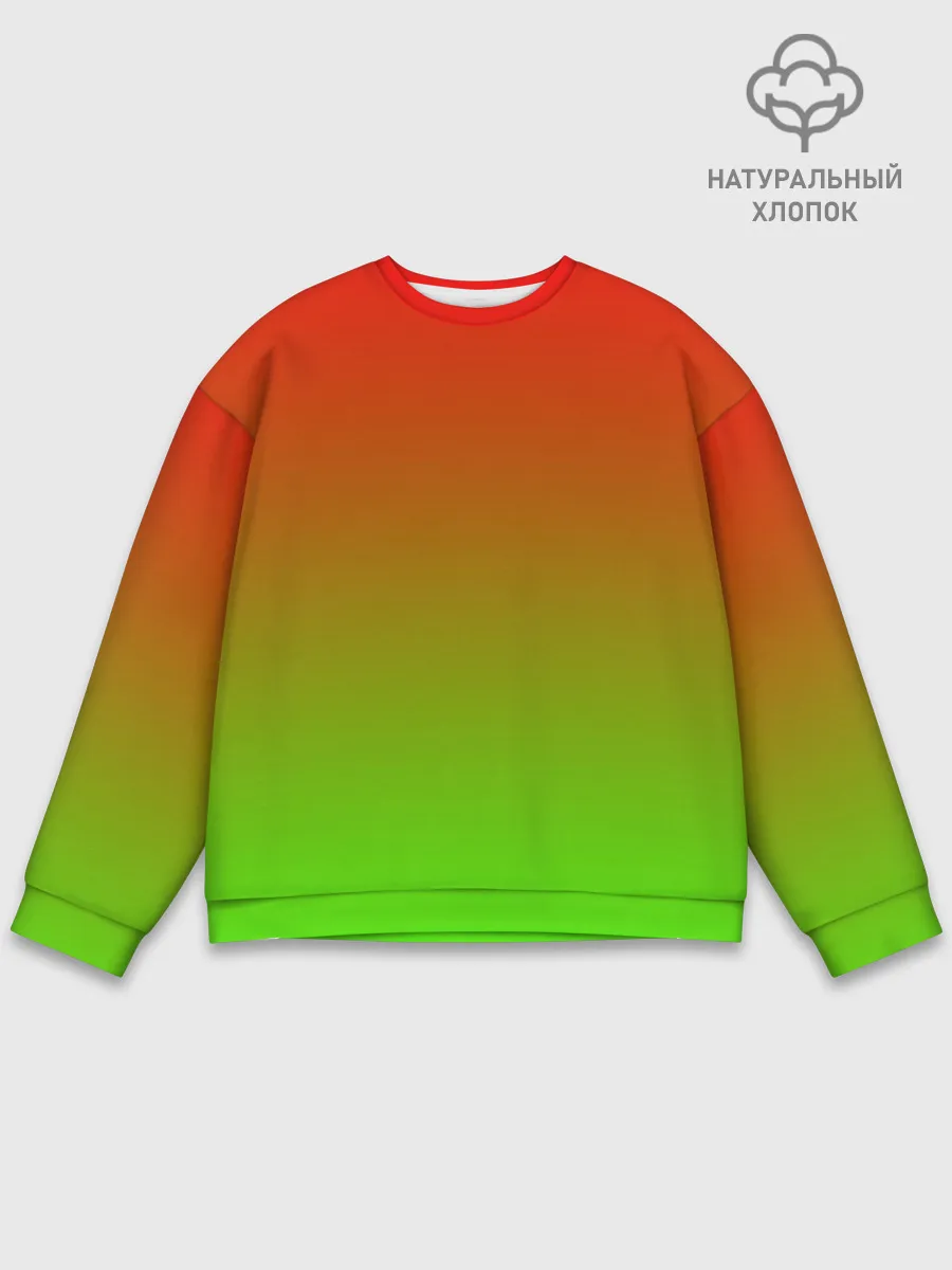 Мужской свитшот базовый / Градиент Яблоко