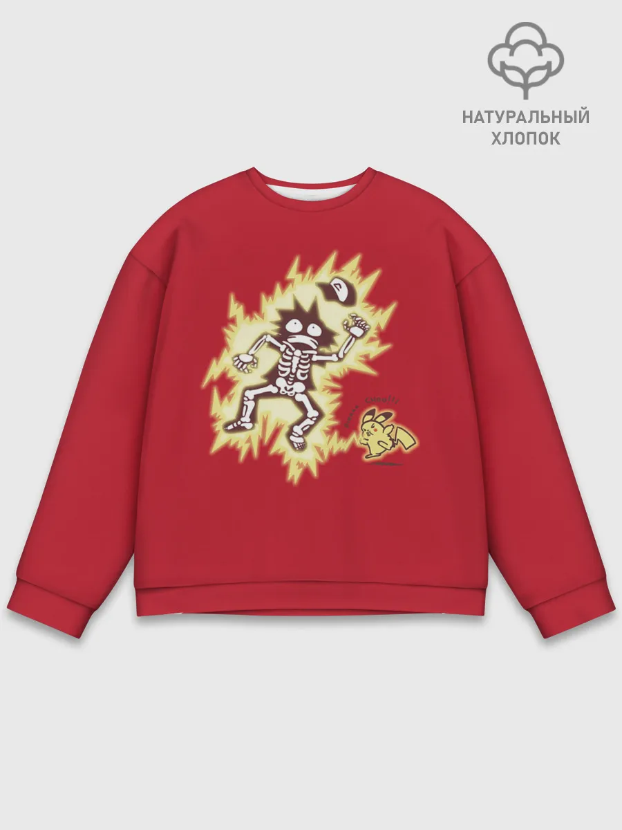 Мужской свитшот базовый / Знакомство с Пикачу