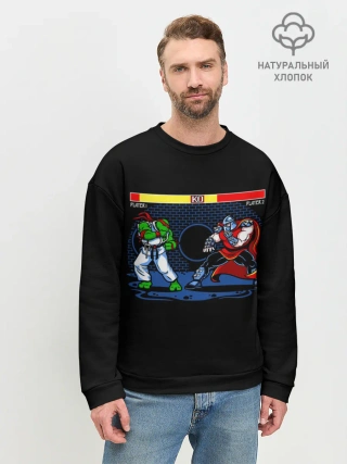 Мужской свитшот базовый / Черепашки 8 бит