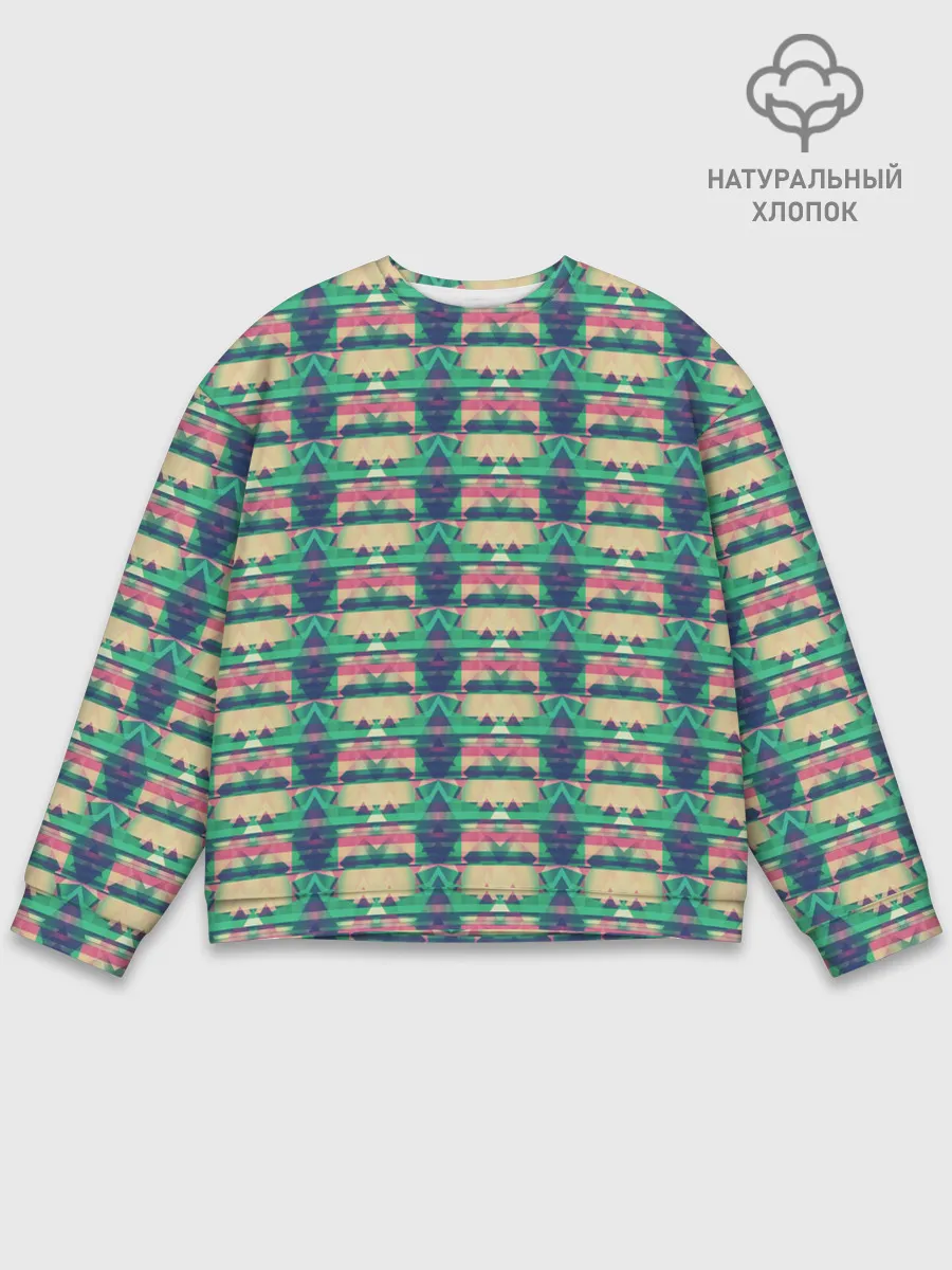 Мужской свитшот базовый / Геометрический глитч