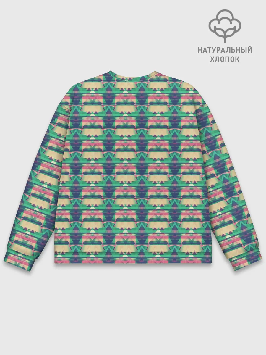 Мужской свитшот базовый / Геометрический глитч