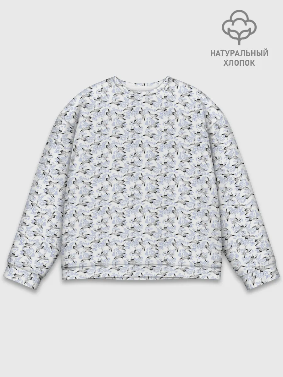 Мужской свитшот базовый / Журавли