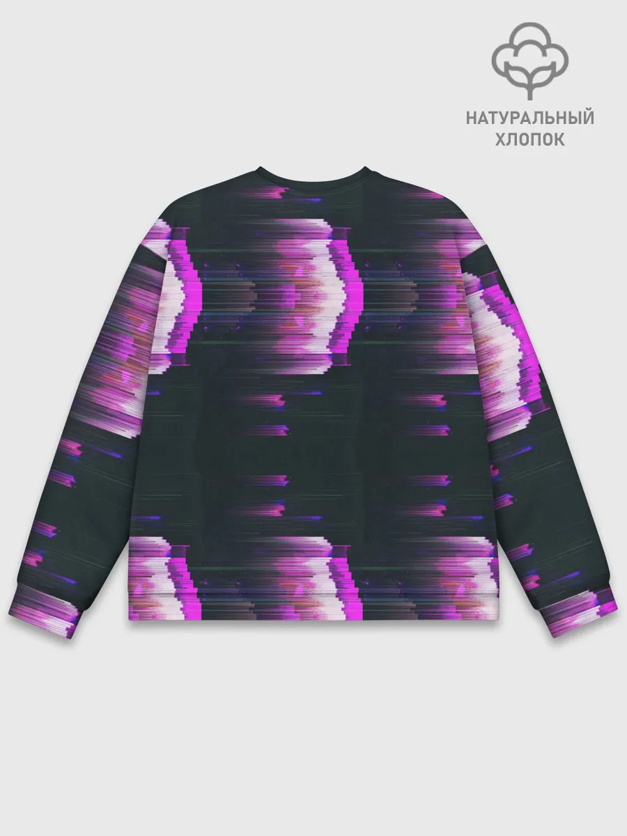 Мужской свитшот базовый / Розовый глитч