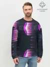 Мужской свитшот базовый / Розовый глитч