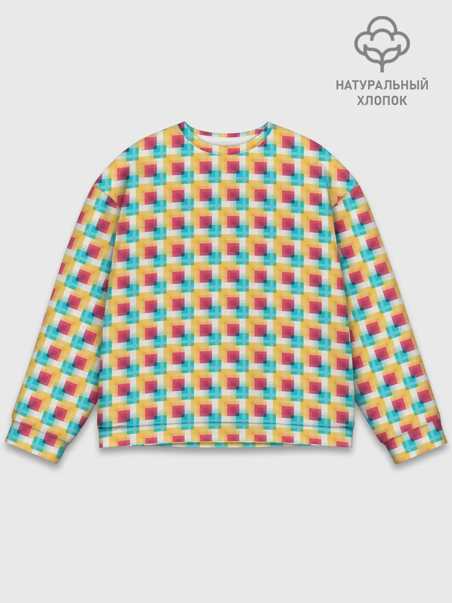 Мужской свитшот базовый / Красочные кубы