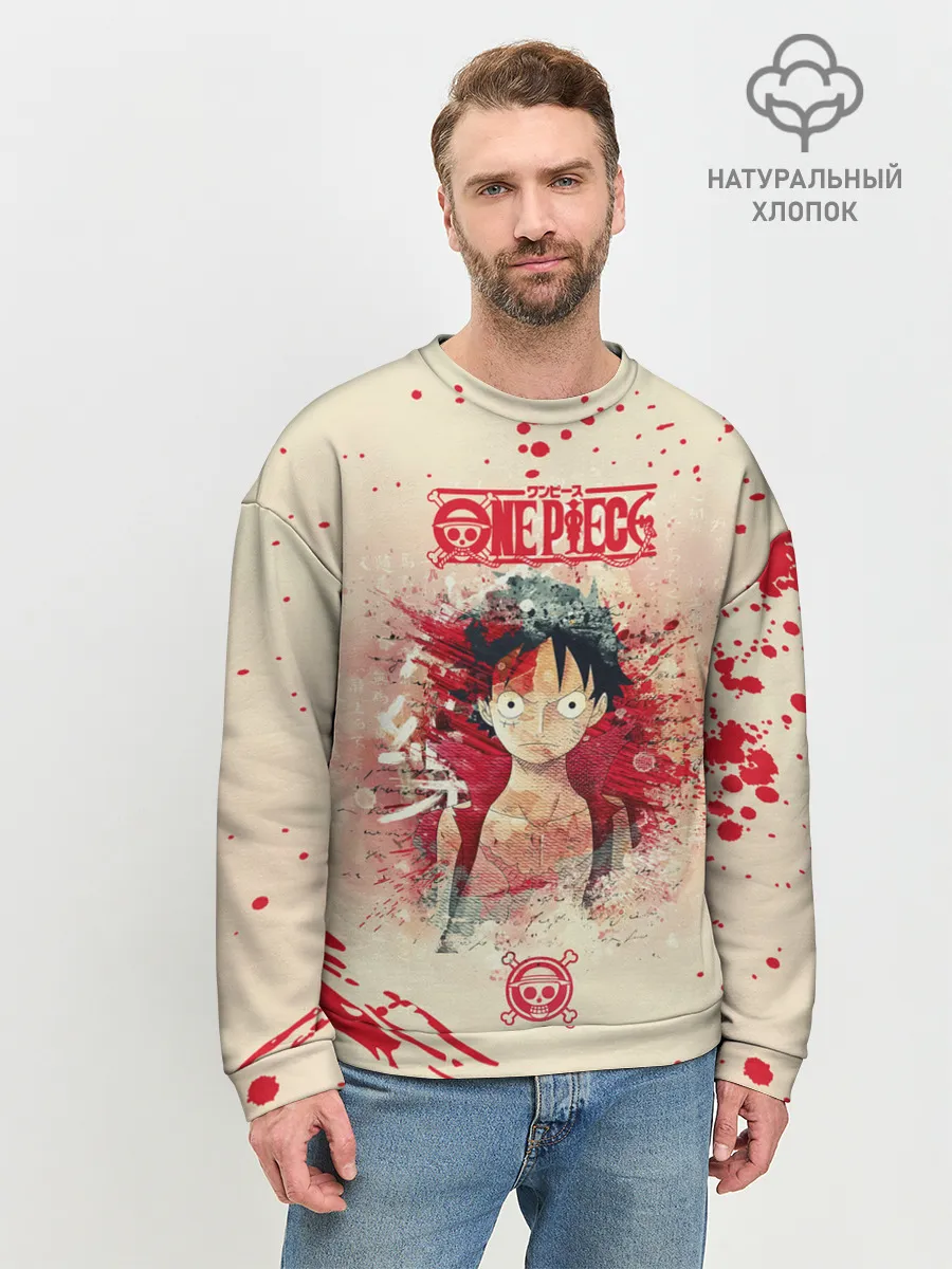 Мужской свитшот базовый / Луффи One Piece. Большой куш