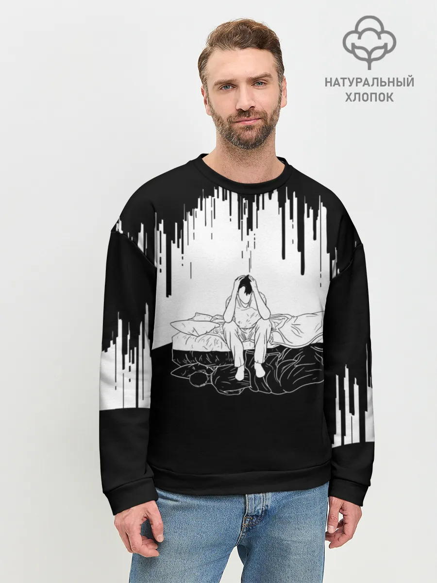 Мужской свитшот базовый / РАБОТА ДОМ | ДЕНЬ СУРКА