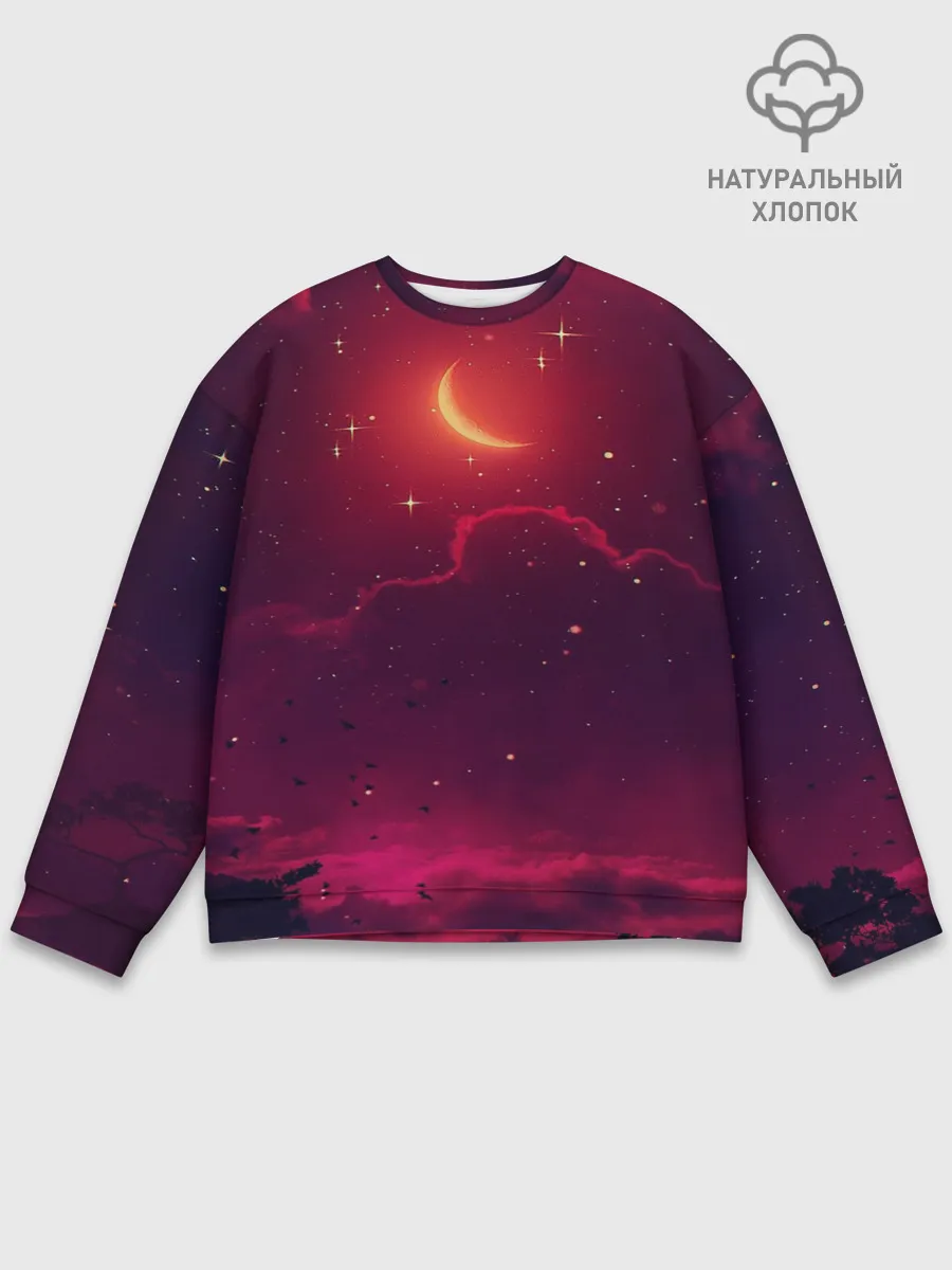 Мужской свитшот базовый / СКАЗОЧНАЯ НОЧЬ 2 КРАСНЫЙ