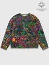 Мужской свитшот базовый / Кислотные узоры психоделика