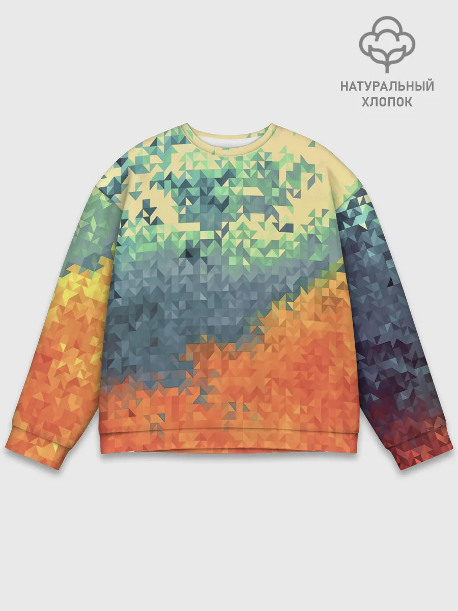 Мужской свитшот базовый / Стихия: лед и пламя