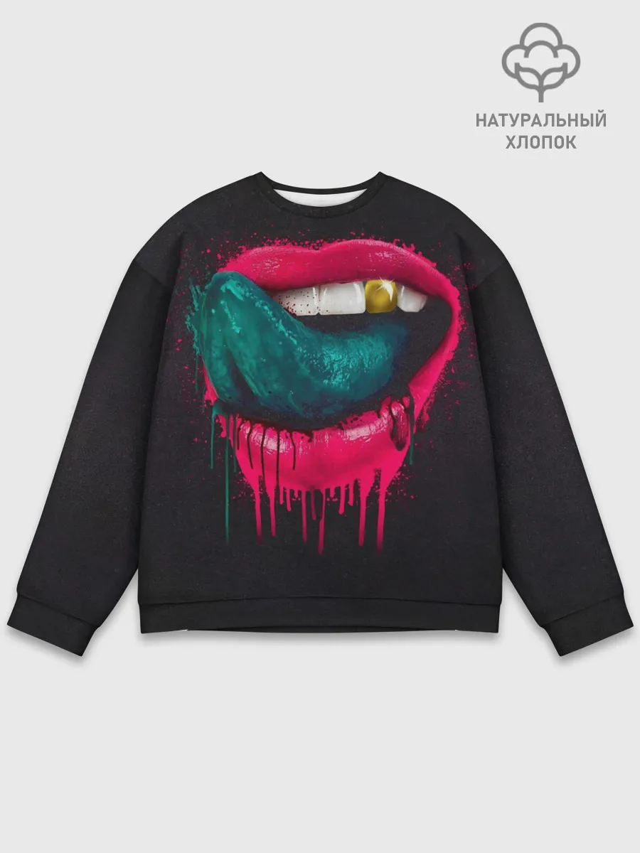 Мужской свитшот базовый / Ядовитый поцелуй