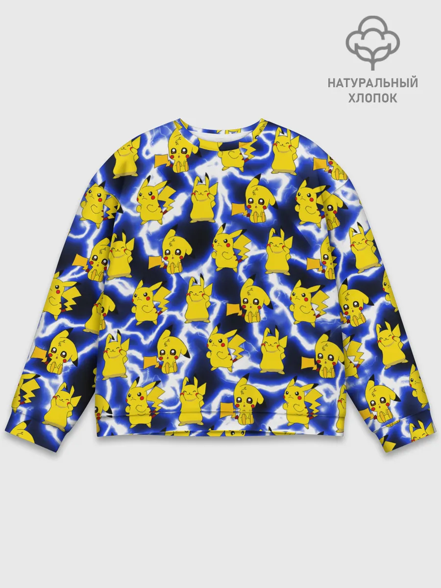 Мужской свитшот базовый / Пикачу Electric Shock