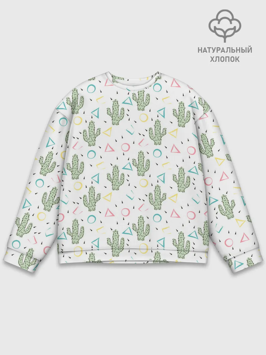 Мужской свитшот базовый / Кактусы