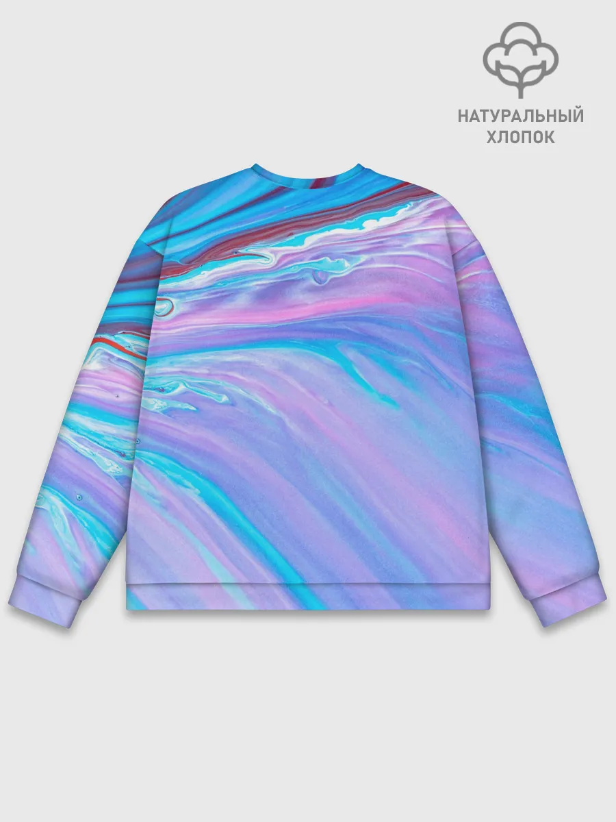 Мужской свитшот базовый / Абстрактный прилив