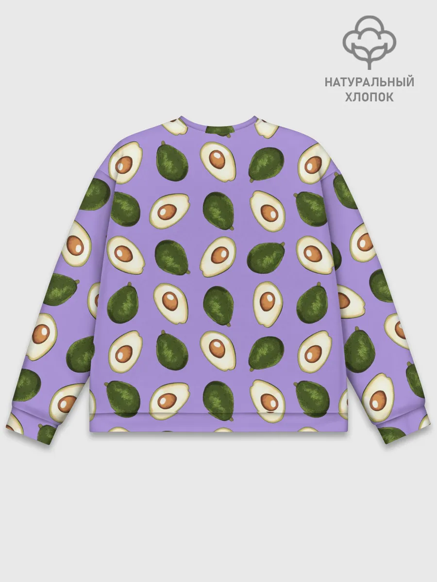 Мужской свитшот базовый / Авокадо паттерн