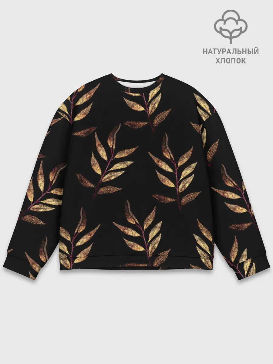 Мужской свитшот базовый / Золотисто-красные листья