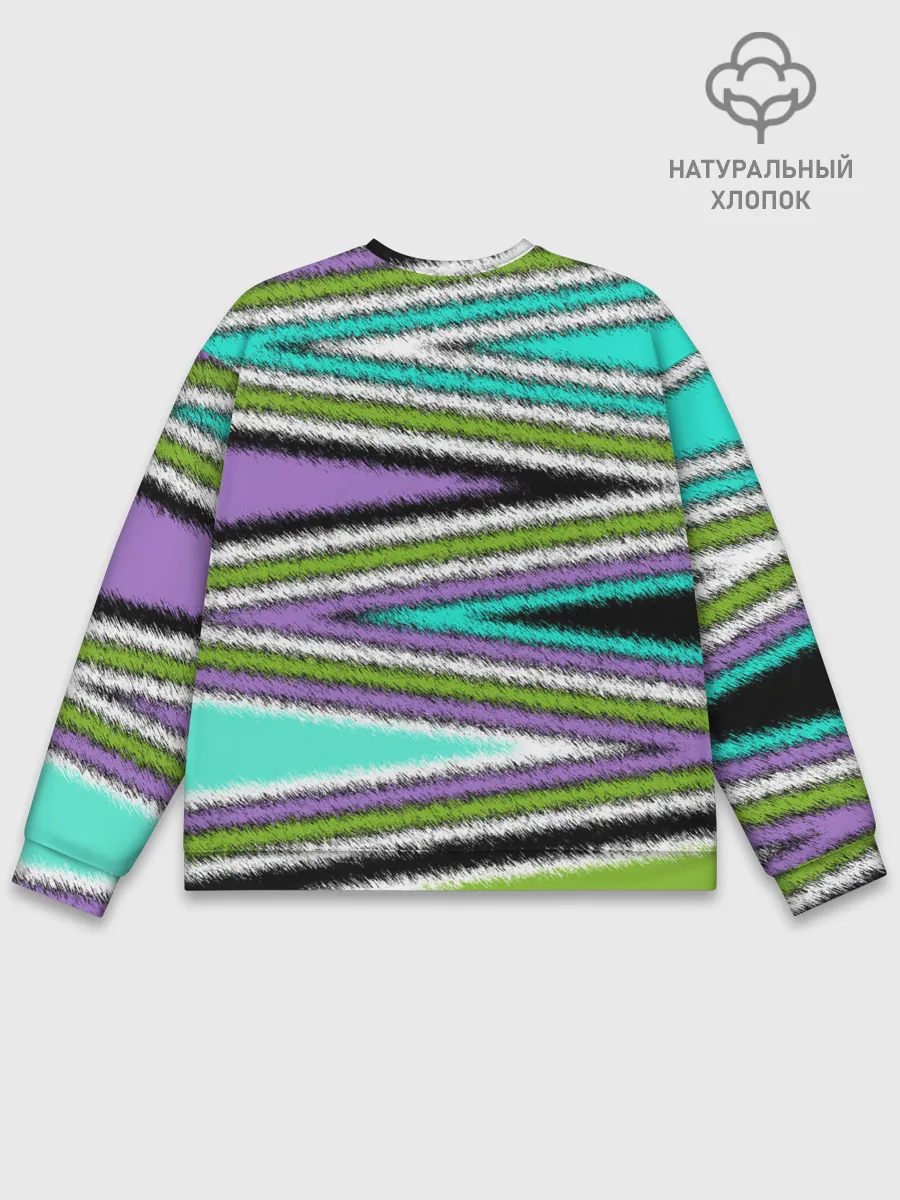 Мужской свитшот базовый / Абстрактный асимметричный