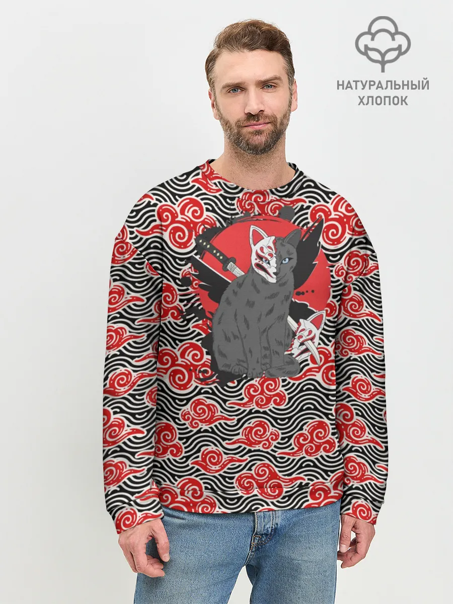 Мужской свитшот базовый / Бакэнэко