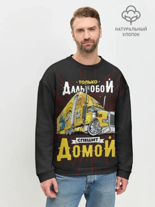 Мужской свитшот базовый / Спешит домой