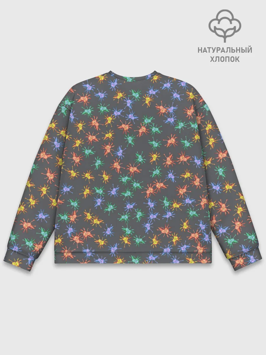 Мужской свитшот базовый / Аксолотль паттерн