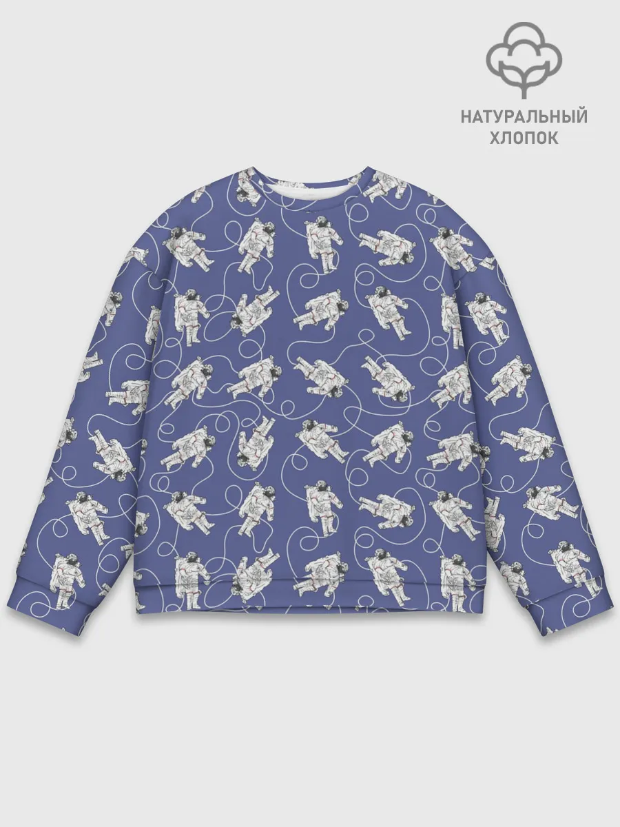 Мужской свитшот базовый / Астронавты в космосе