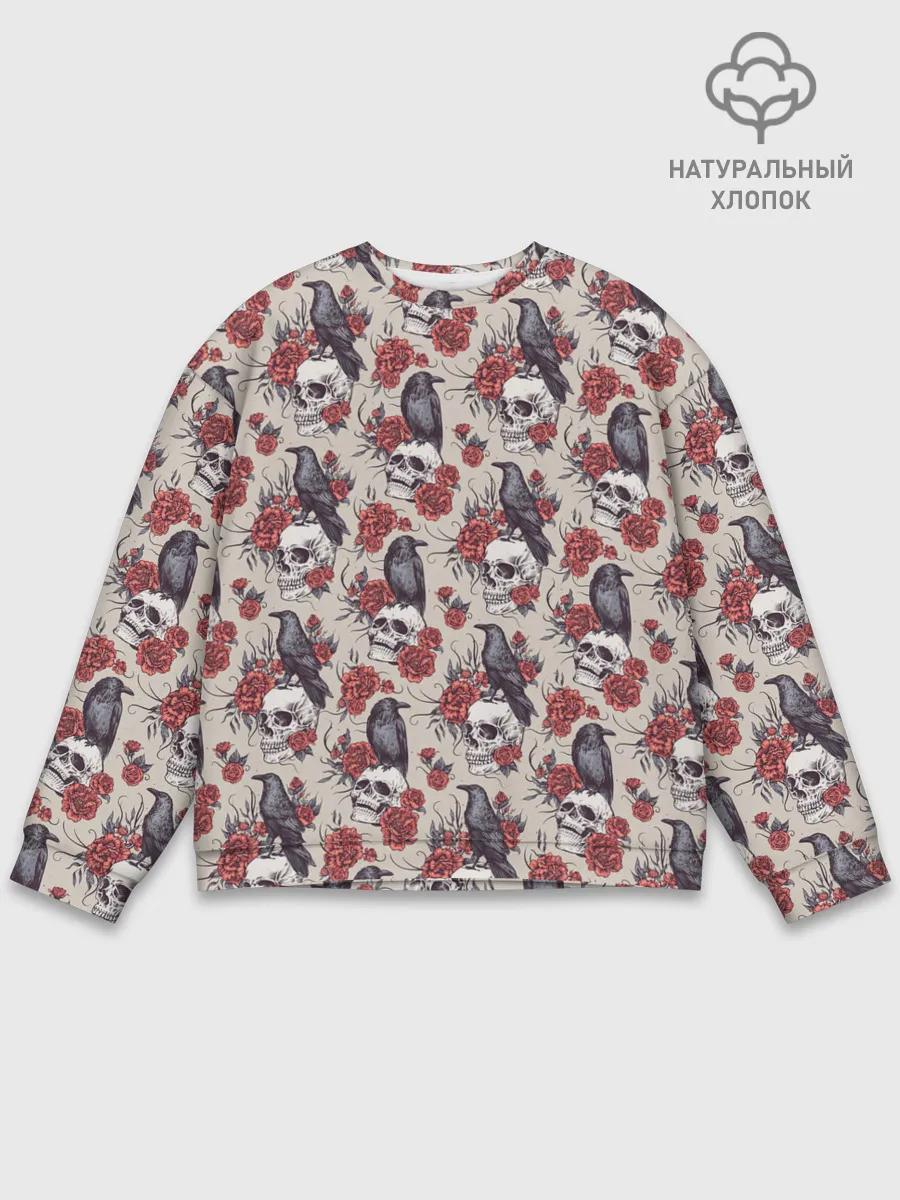 Мужской свитшот базовый / Skull raven