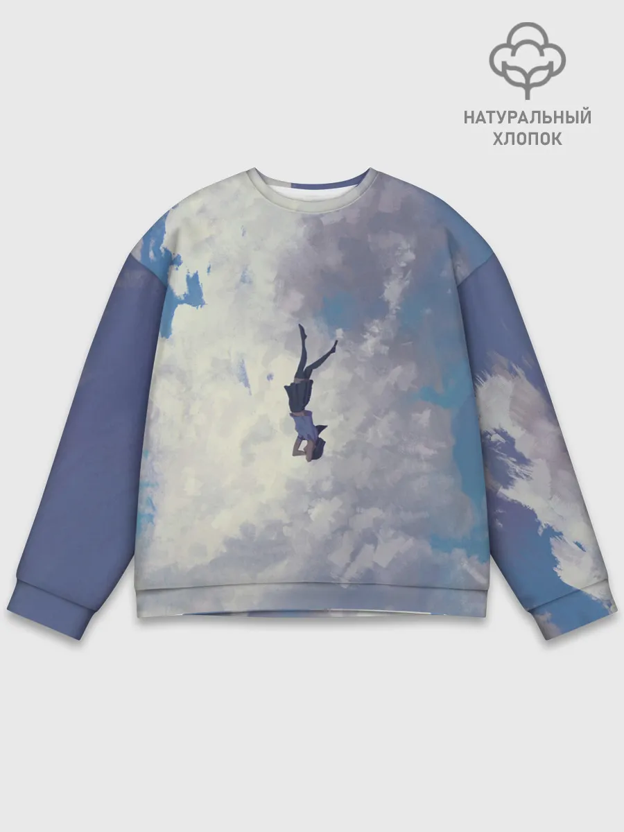 Мужской свитшот базовый / Летящая девушка