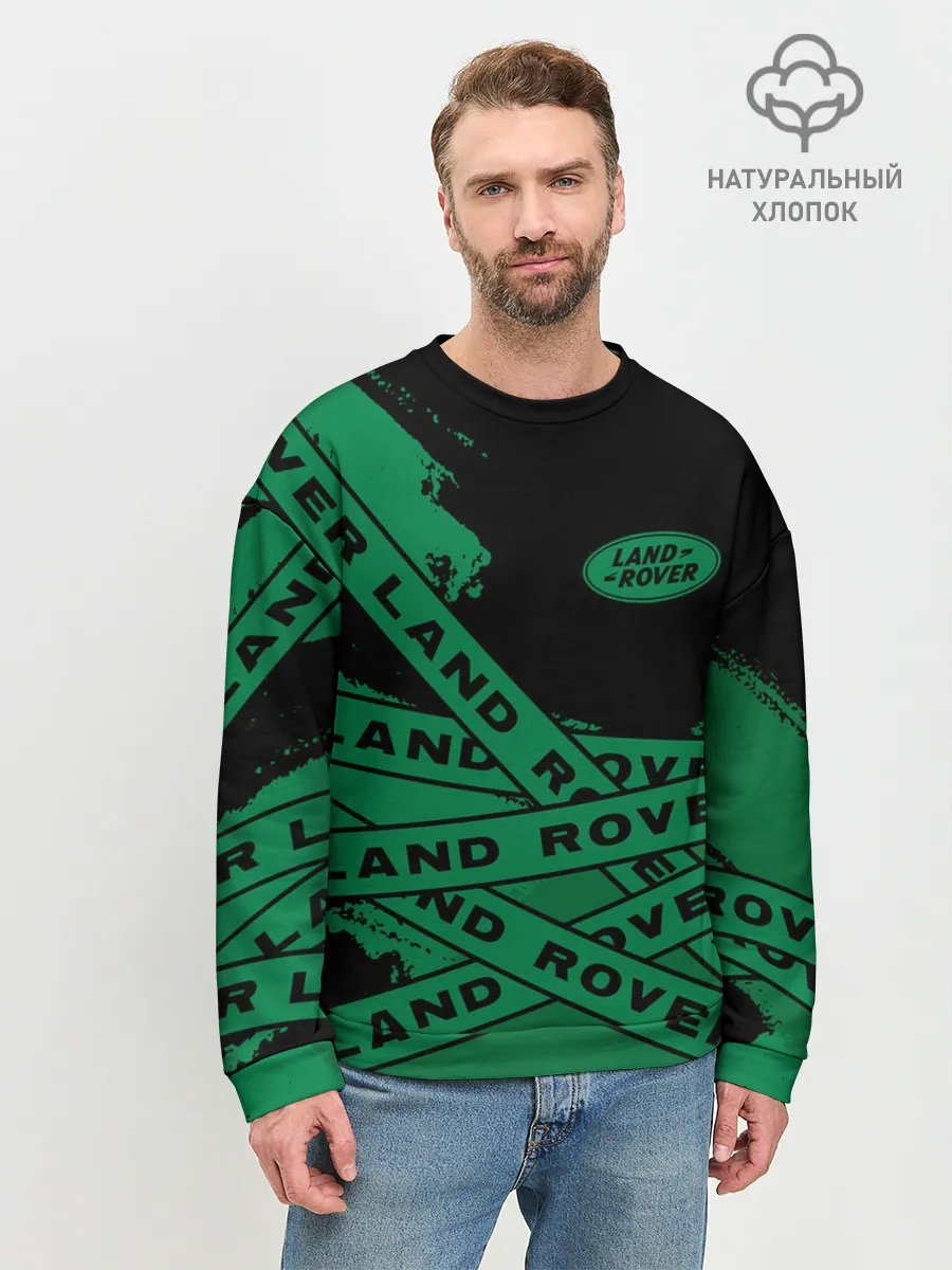 Мужской свитшот базовый / Land Rover - Strokes