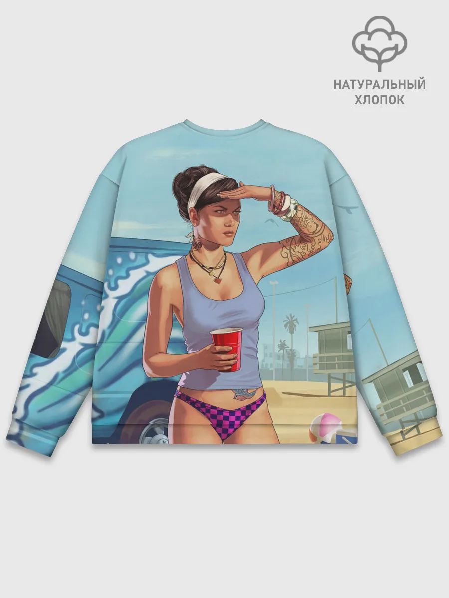 Мужской свитшот базовый / girl with coffee