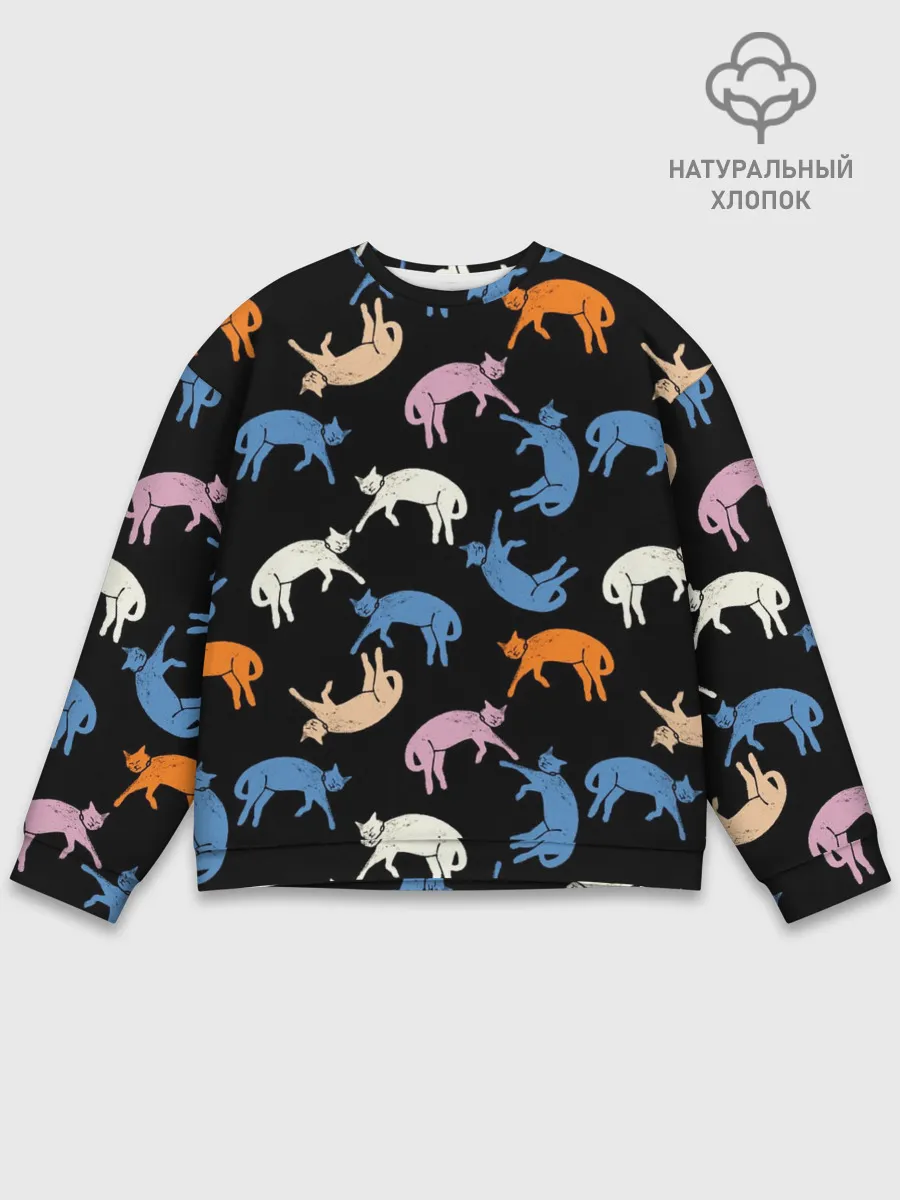 Мужской свитшот базовый / Британские кошки паттерн