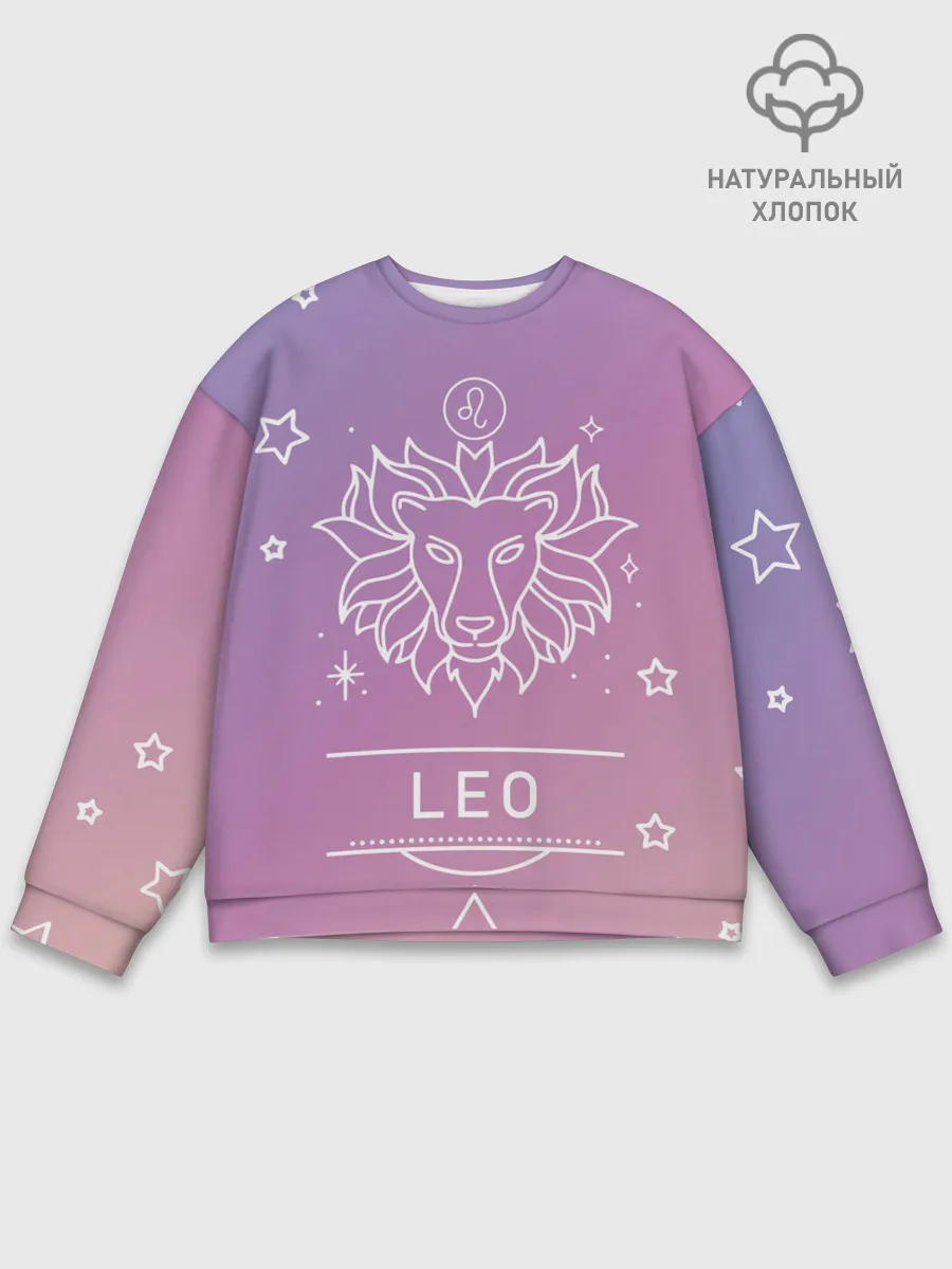Мужской свитшот базовый / Знак Лев