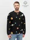 Мужской свитшот базовый / Планеты в космосе