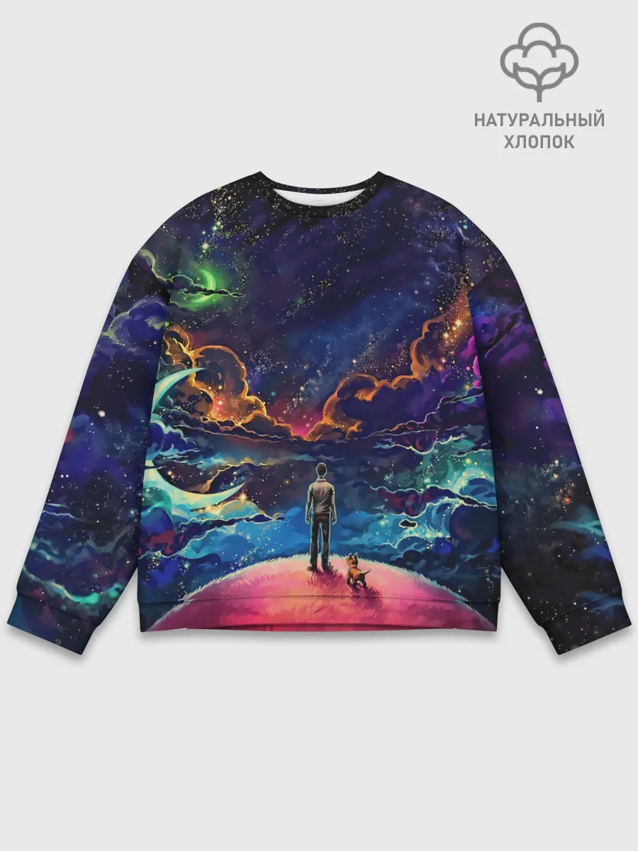 Мужской свитшот базовый / Глубокий космос