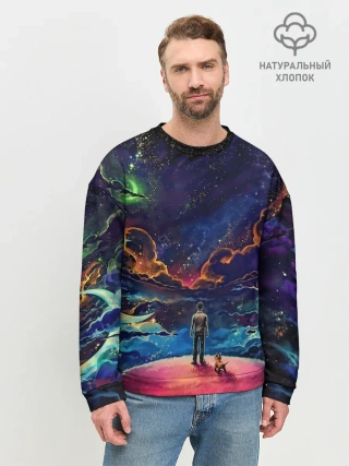 Мужской свитшот базовый / Глубокий космос