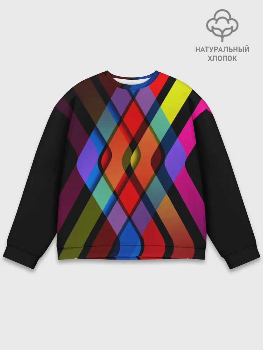 Мужской свитшот базовый / Симметрия красок
