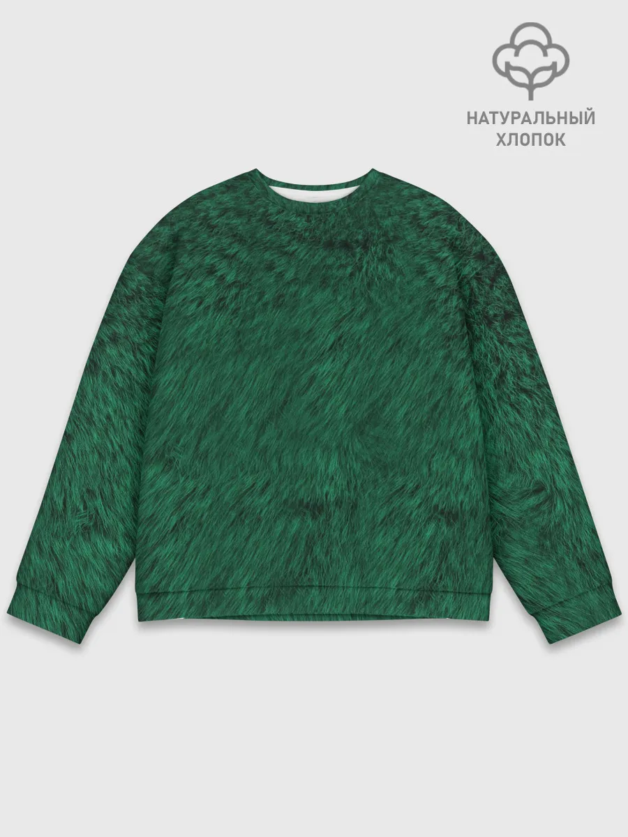 Мужской свитшот базовый / Изумрудный мех