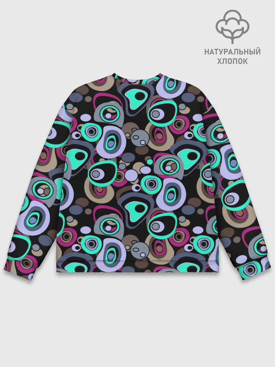Мужской свитшот базовый / Абстрактный узор ретро