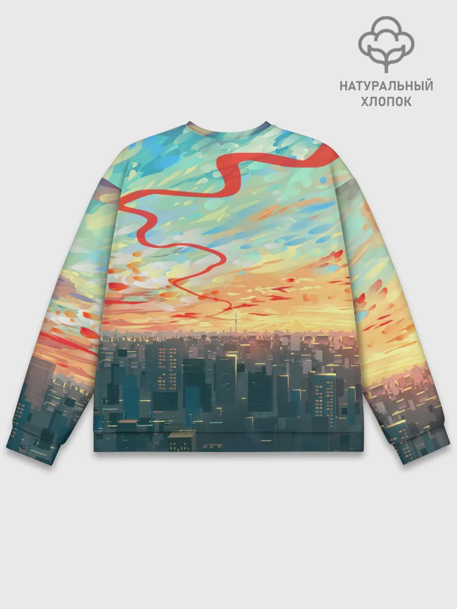 Мужской свитшот базовый / Токио красками