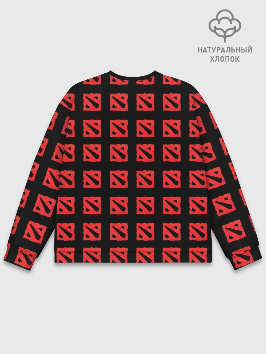 Мужской свитшот базовый / Сетка из эмблемы Dota 2