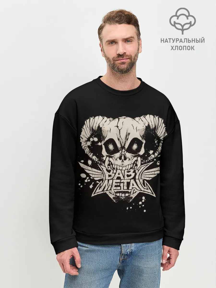 Мужской свитшот базовый / BabyMetal в челюстях демона
