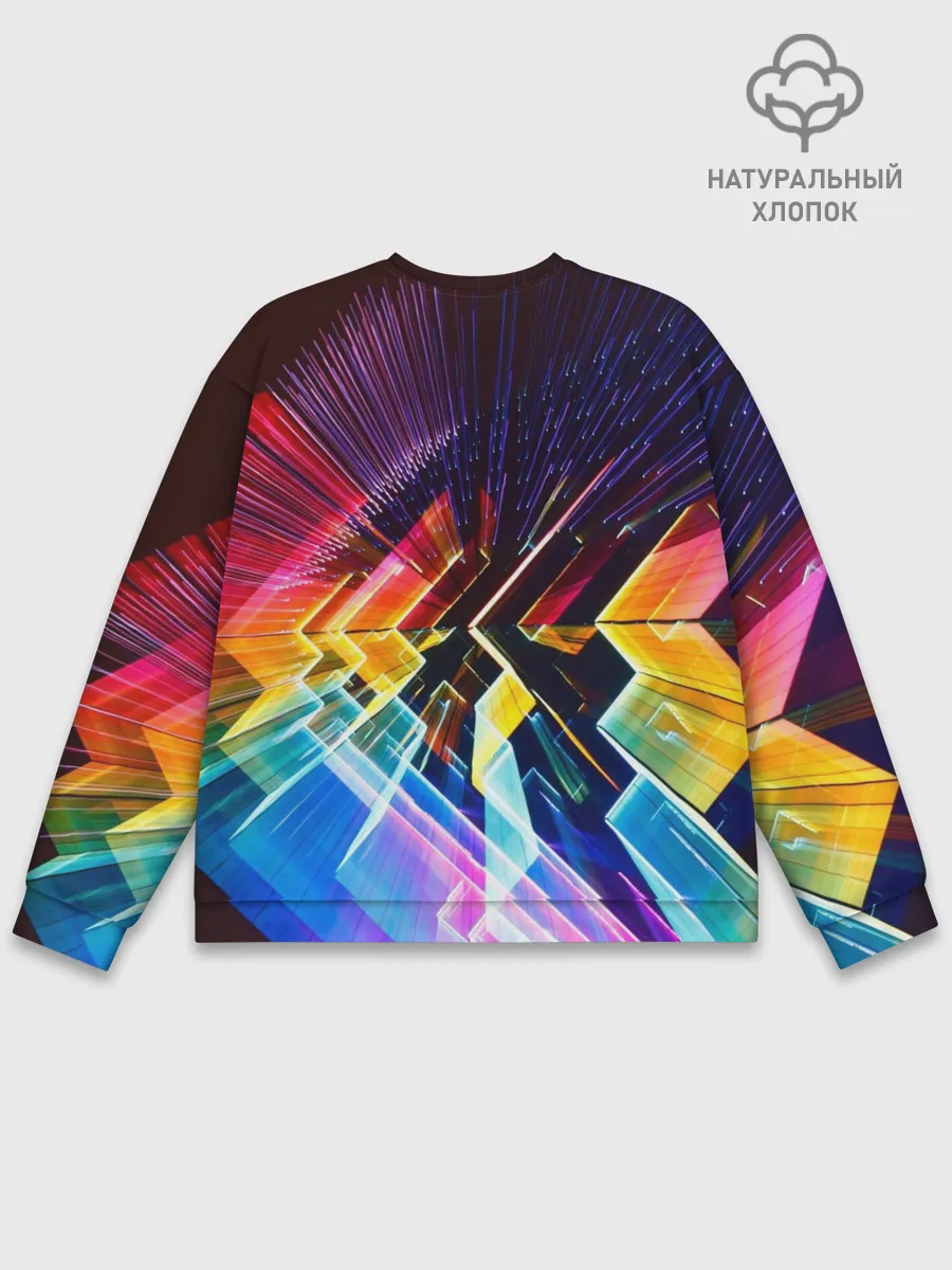 Мужской свитшот базовый / Цифровая радуга