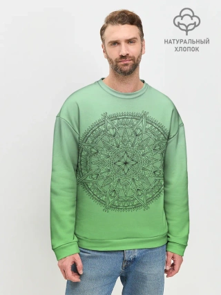 Мужской свитшот базовый / Peacefull green